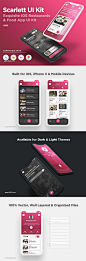 iOS Food＆Restaurants App UI Kit - 适用于Sketch，Photoshop和XD，Scarlett iOS UI工具包_UI集合_乐分享素材网_psd素材_平面素材_png素材_免费素材_素材共享平台