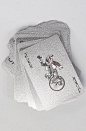 海外直递！创意礼品Kikkerland 银色金属质感 纸牌/扑克牌 现货 原创 设计 新款 2013 正品 代购  美国