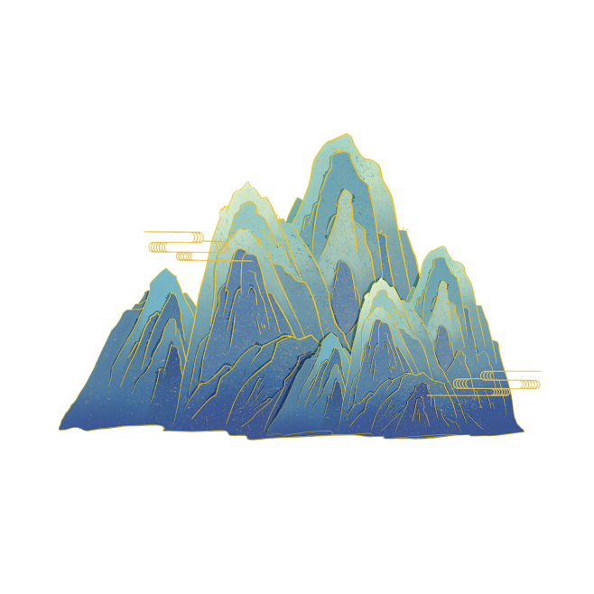 手绘插画山