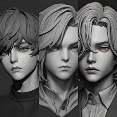 美型男参考-欧美卡通-原画插画,微元素 - Element3ds.com!