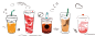 卡通奶茶