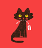#Budi Satria Kwan 笔下的小猫插画（喜欢的童鞋可以用来做手机壁纸哦）#