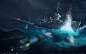 The battle at Tassafaronga, destroyer, World of warships, Battle of Tassafaronga, sea, the explosion, torpedo, World of Warships