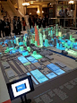 Projectors displaying the city's data on the Chicago Model #ChicagoBigData