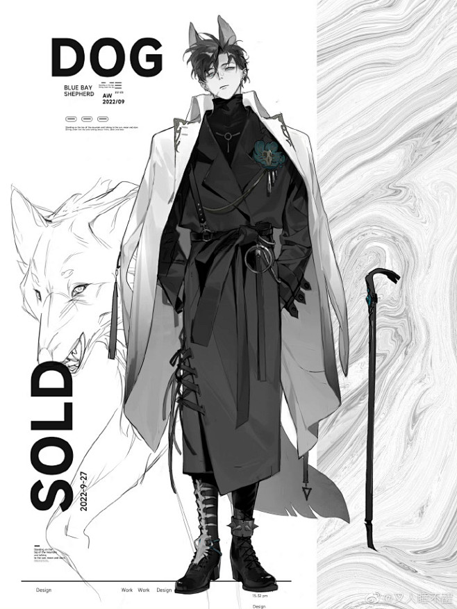 近期画的系列设计『大型犬』和『黑与白』终于完成了！尝试了各种类型的角色和服饰，总体来讲都还是比较满意的，大家下个系列再见~ ps：排版特别鸣谢 ...