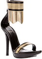 Versace Metallic Fringed Sandal