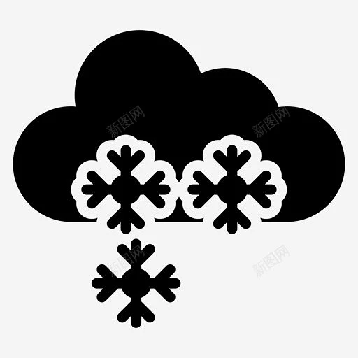 暴雪大雪降雪天气 雪云 icon 图标 标识 标志 UI图标 设计图片 免费下载 页面网页 平面电商 创意素材-花瓣网