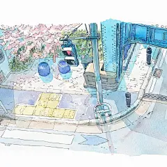 Mateusz日本东京小店水彩建筑 (32)