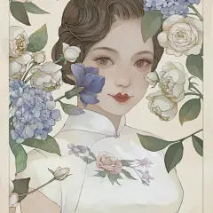 via：林井西   小清新插画 唯美插画 少女插画 手稿 手账  头像  复古