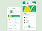 CareUp  - 移动应用程序widelab进展移动应用程序清洁绿色日历呼叫任务页面ux ui联系人日程安排导航计划提醒图做移动应用程序
