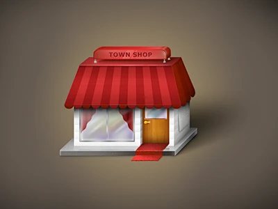 SHOP商店图标UI-花瓣网