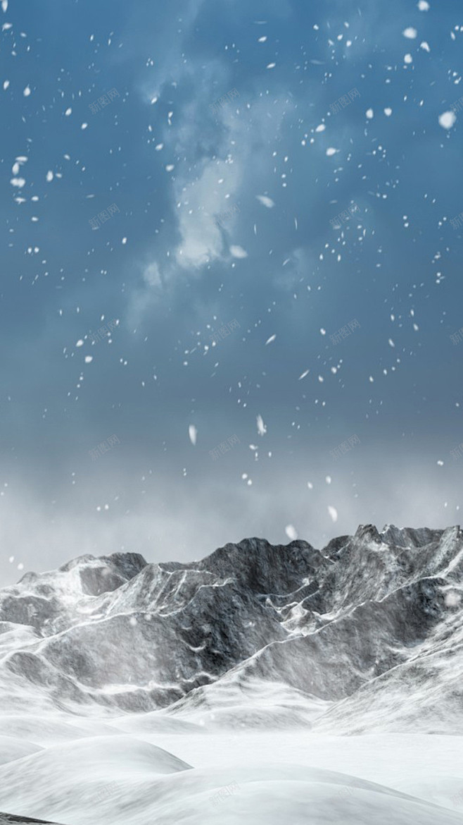 雪天冬天星空H5背景 背景 设计图片 免...