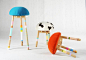 手工创意北欧家具 实木椅子beautiful legs 凳子 小红帽  