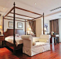 杭州美式风格高端别墅卧室四柱床装修效果图-每日推荐