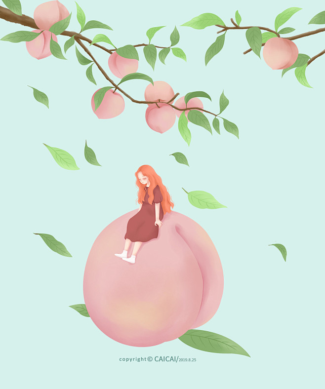 白桃女孩习作