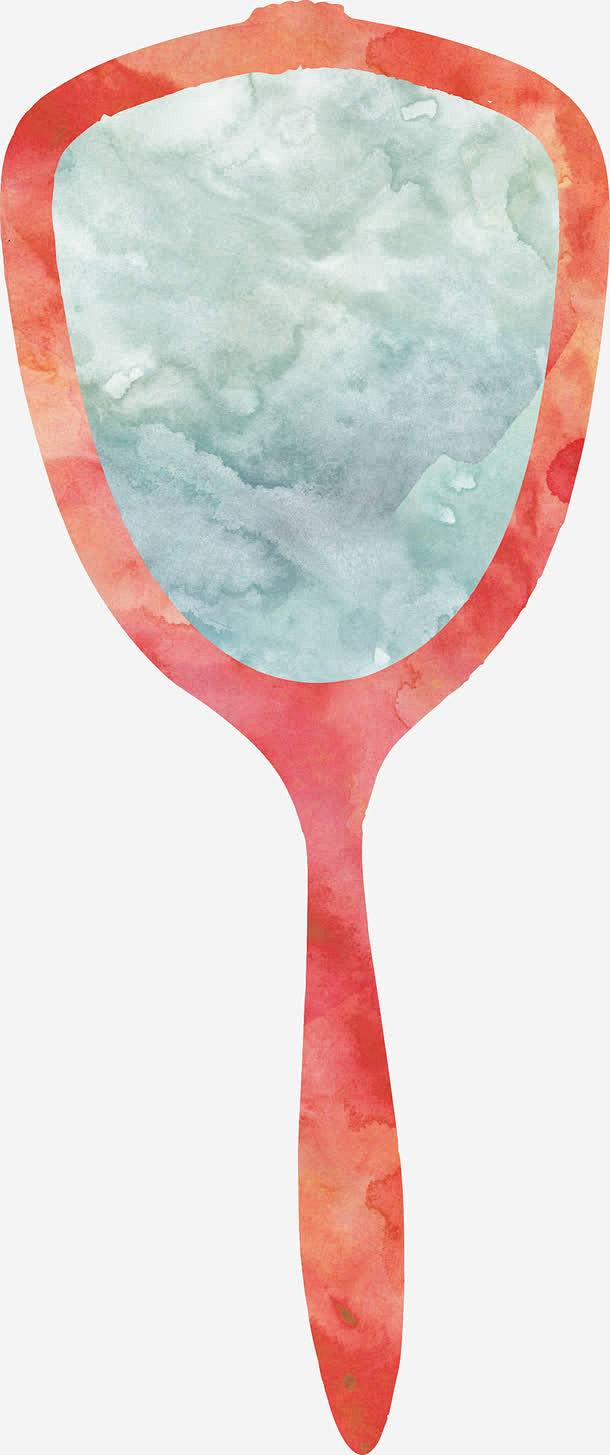 水彩镜子高清素材创意手绘化妆品水彩镜子免抠png设计图片