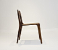 곡선가구 Chair : size 450 450 800 sh450 material walnut, oil. shellac. varnish finish 곡선가구 Chair.