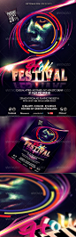 Holi Festival Flyer Template "Festival of Colors" - Events Flyers #采集大赛#