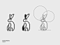 线条兔子LOGO设计-字体传奇网（ZITICQ）