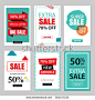 Set of sale website banner templates.Social media banners for online shopping. Vector illustrations for posters, email and newsletter designs, ads, promotional material.
