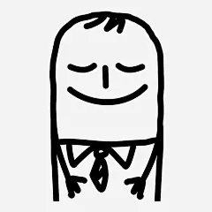 内容表情符号眼睛 https://88ICON.com 内容 表情符号 眼睛 手绘 快乐 和平 睡眠 领带