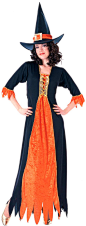 Black and Orange Witch Costume