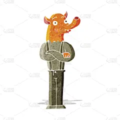 狐狸头的卡通人物