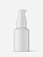 Glossy airless pump bottle mockup