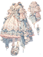 连衣裙｜oc服设洛丽塔手帐插画素材｜第十弹