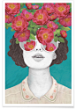 在途 进口海报 Rose Tinted 北欧风海报 装饰画 照片墙 肖像 创意-淘宝网
