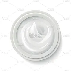 白色奶油包容器顶视图矢量插图