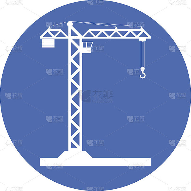 建筑塔吊图标-向量。