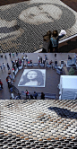 Mona Lisa made from 3604 cups of coffee!