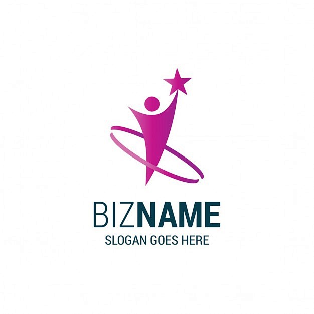 星星，人logo标志矢量图素材