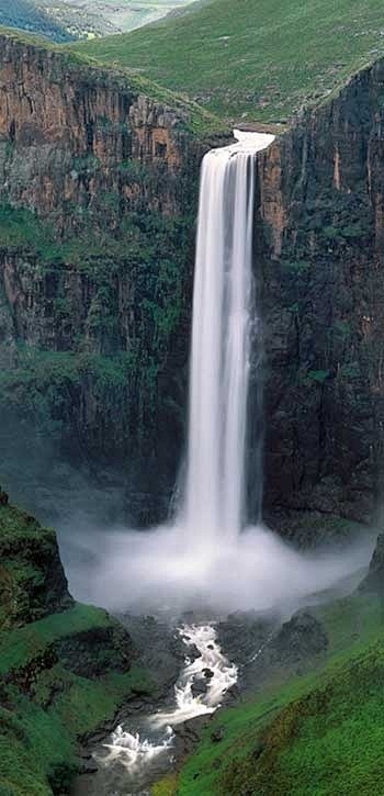 Semonthong瀑布，莱索托，非洲