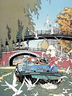 jfen9采集到吉卜力、moebius 风格插画