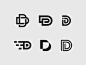 字母“D”的Logo设计，各种表现方式。 ​​​​