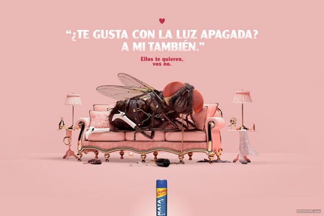 三害恋上你的床-杀虫剂创意广告设计-乌拉...