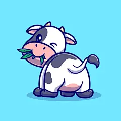 卡通牛插画矢量图设计素材