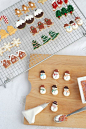 Mini Christmas Cookies- Super cool idea, i think we should do this, we need to get mini cookie cutters!!