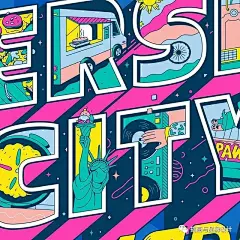 插画丨色彩缤纷的动感插画，她用对比色和曲线创作出脑洞大开的神奇世界 : 60万插画师共同关注→插画与品牌设计