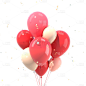 粉色气球3D情人节节日元素