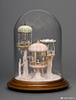 艺术家Peter Gabel的美人鱼娃屋，全是用贝壳、海胆刺、海星等材料制成的，简直太美了 ​​​​