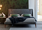 Chelsea Modern Bed with High Feet - Berto Salotti