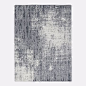 Distressed Foliage Rug, Pewter, 8'x10'