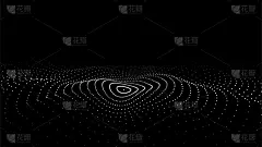 3 d数字波。技术浪潮。流数字结构。网络技术背景。矢量插图。