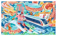 #插画#分享为北京地铁卡绘制的票卡插图 - 小红书