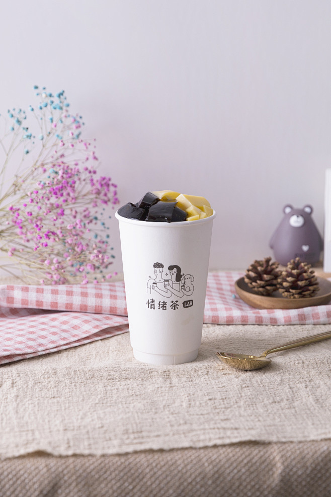 仙草布丁奶茶