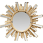 KoleImports Paint Splattered Sunburst Mirror with Inlaid Ray