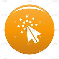 光标数字图标矢量橙色